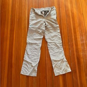 Mountain Gear Convertible Hiking Pants in tan (shorts & capris) SPF 50 Small